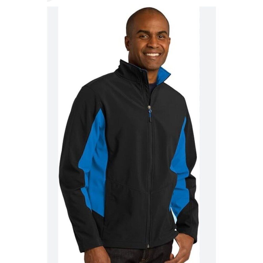 Port Authority Men Core Colorblock Front Zip Jacket Size 3XL